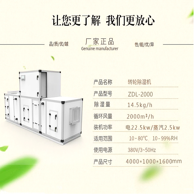 鋰電池生產(chǎn)用轉(zhuǎn)輪除濕機(jī)